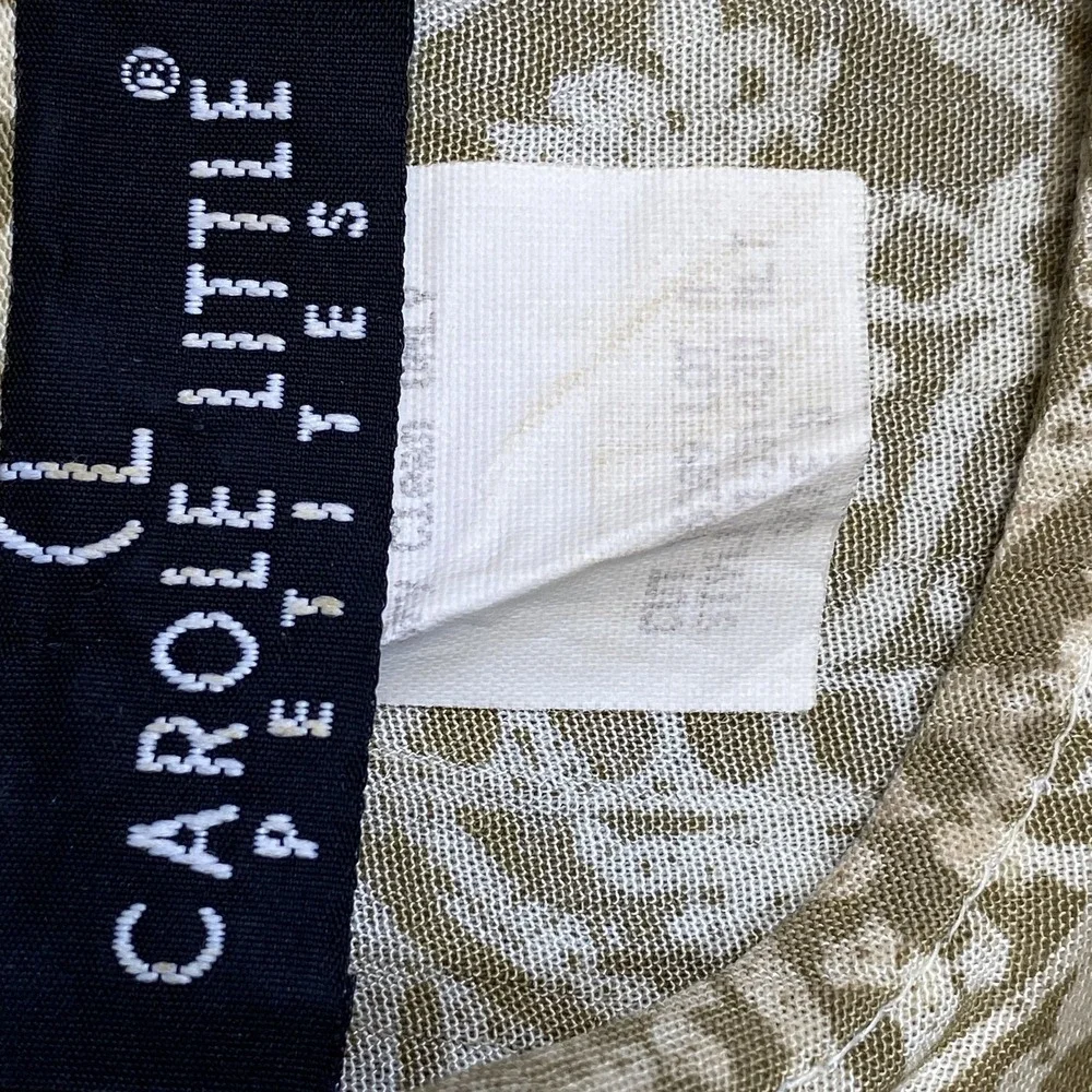 Carole Little Shirt Womens Petites Medium Geometric Print Blouse Top Boho‎
